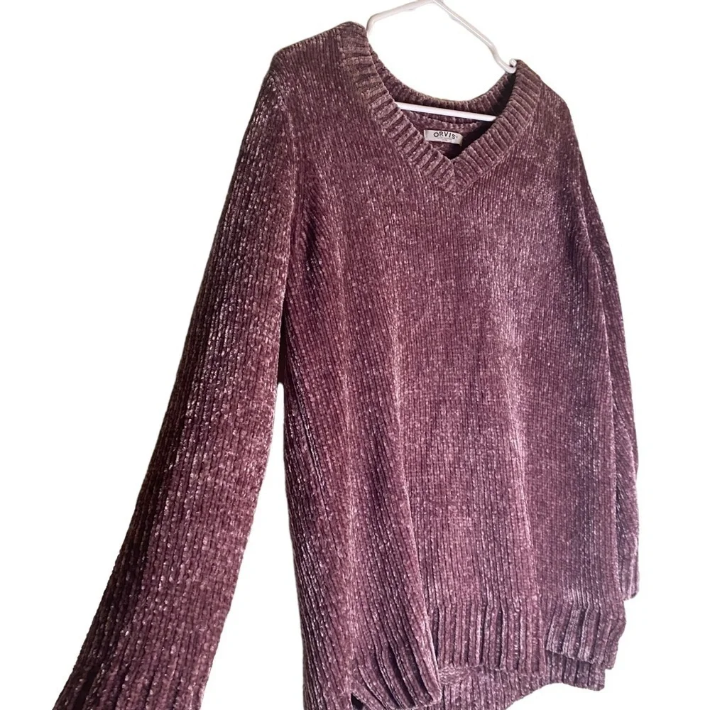 𝅺ORVIS Super Soft Knit V-Neck Sweater Rose Pink